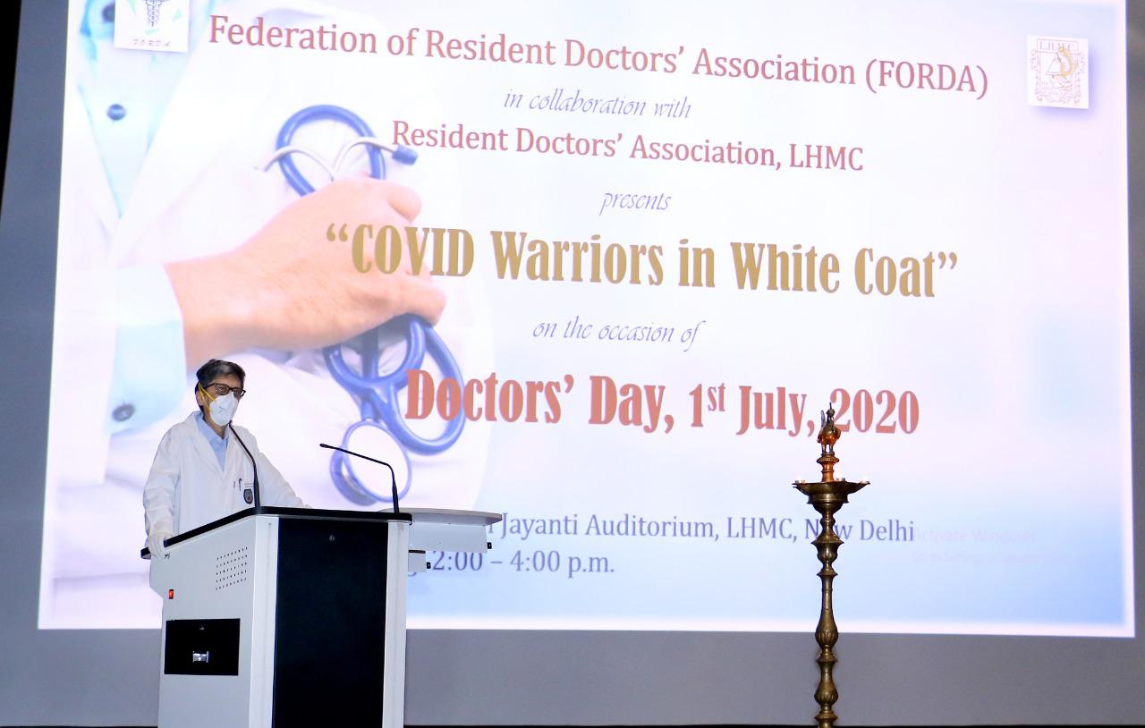 Doctor’s day celebration by FORDA and RDA LHMC. Remembering COVID Doctors who lost their life treating patients and also felicitating those doctors who contracted infection and recovered